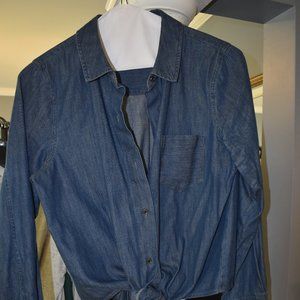 Vince Camuto - Tie Front Denim Shirt